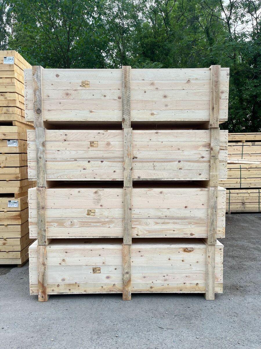 Stacked Timber Crates