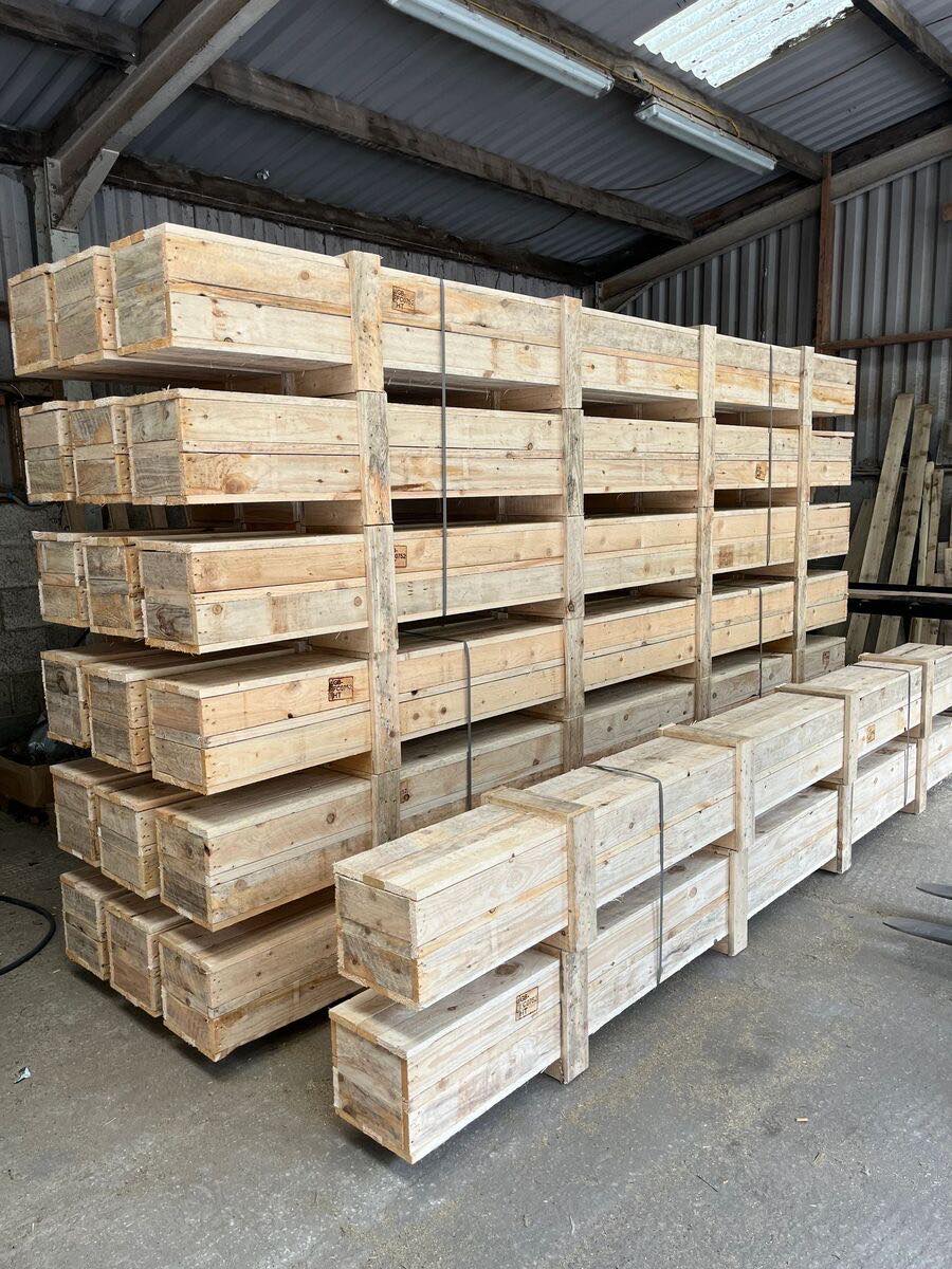 Timber Crates in Warehouse
