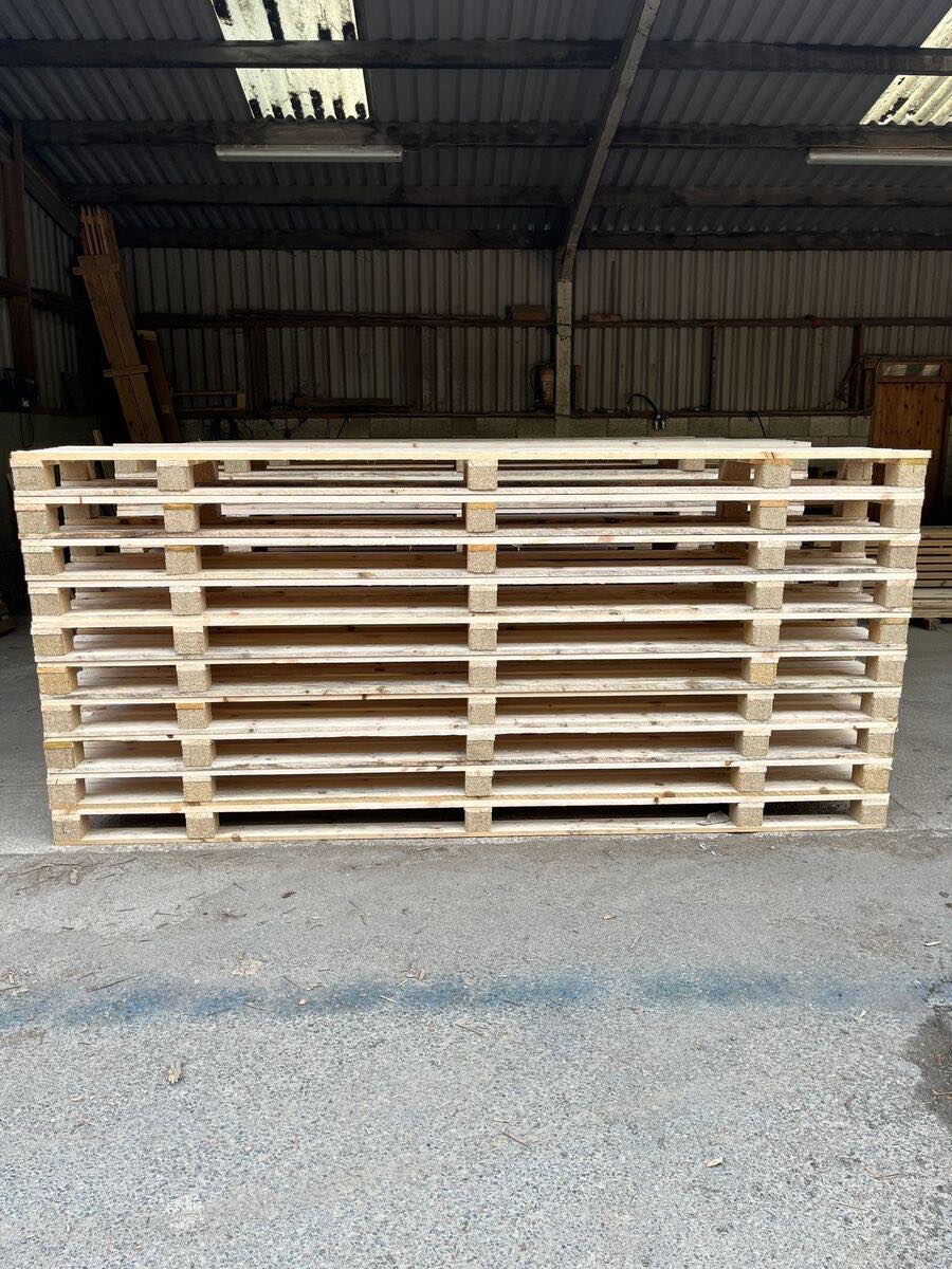 Stacked Timber Pallets